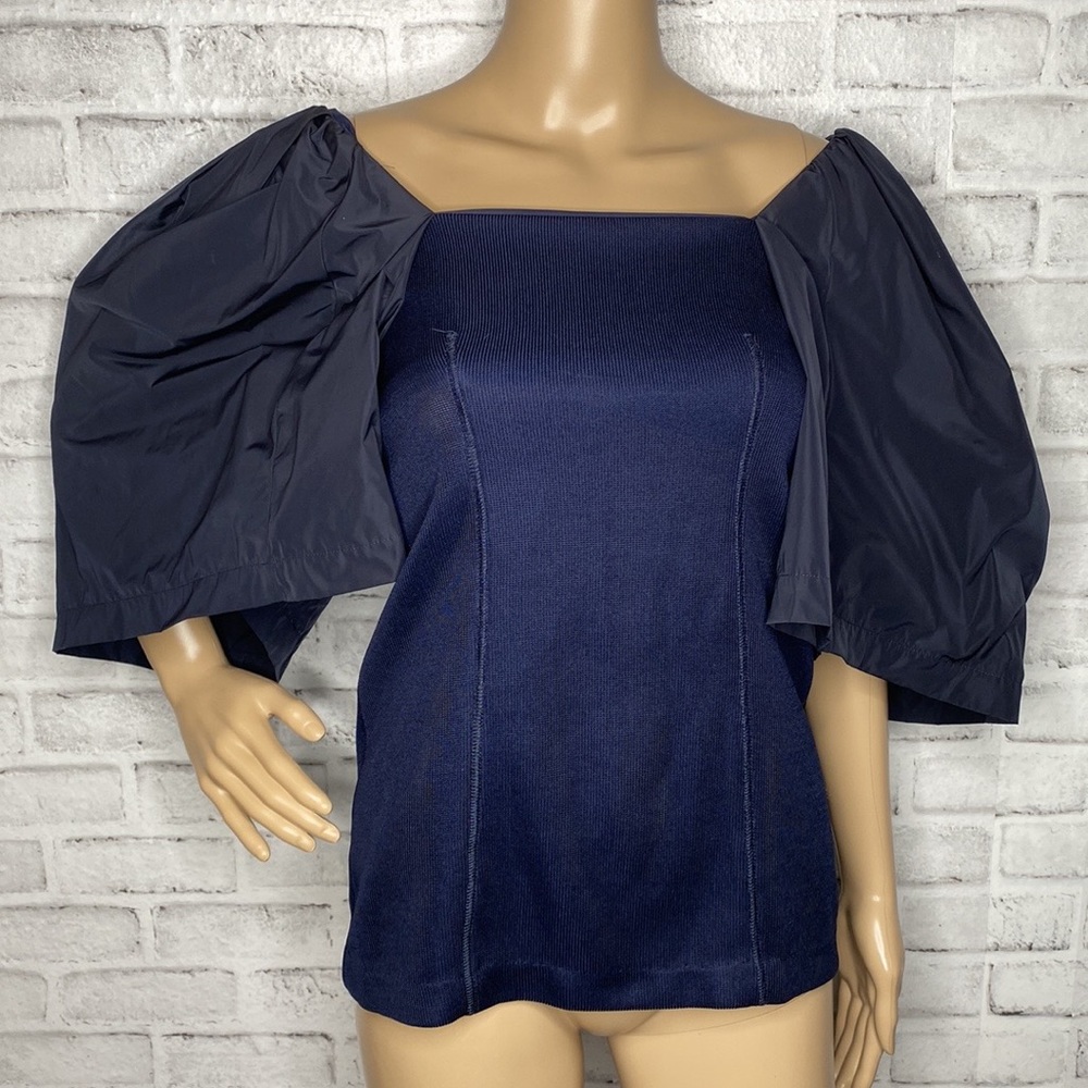 Toga Pulla tulle puff statement sleeve top